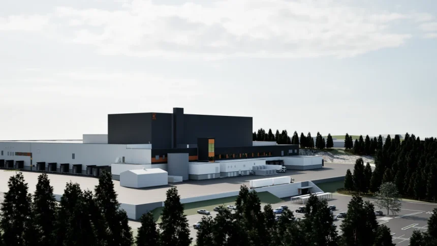 Kesko'nun Nurmijärvi'deki yeni foodservice lojistik merkezinin görseli